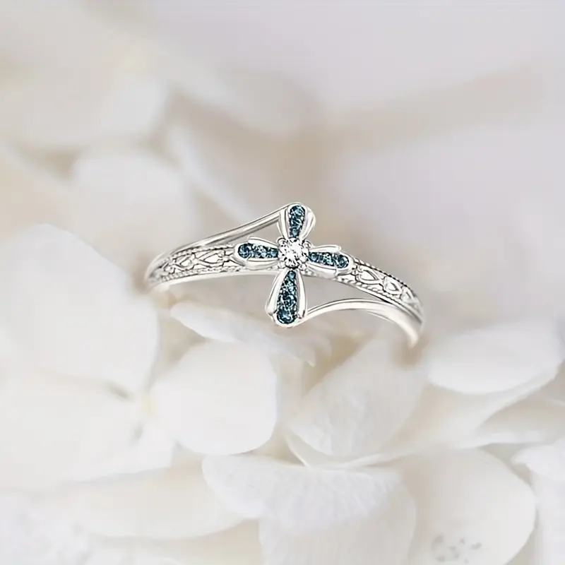 Cross Flower Ring