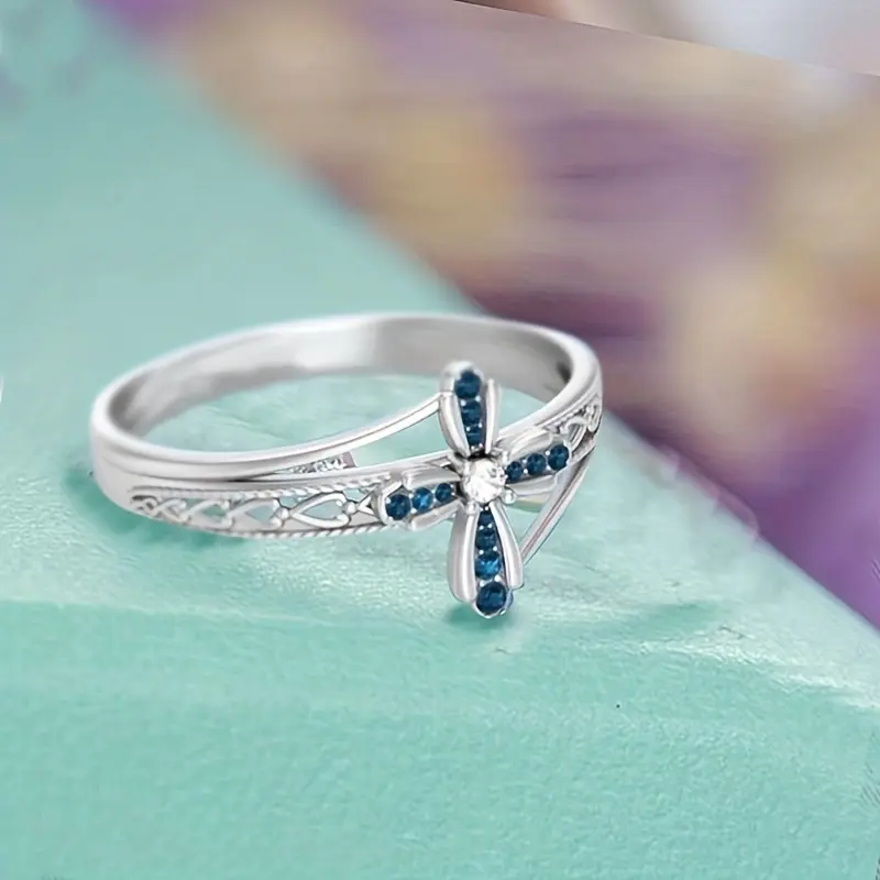 Cross Flower Ring