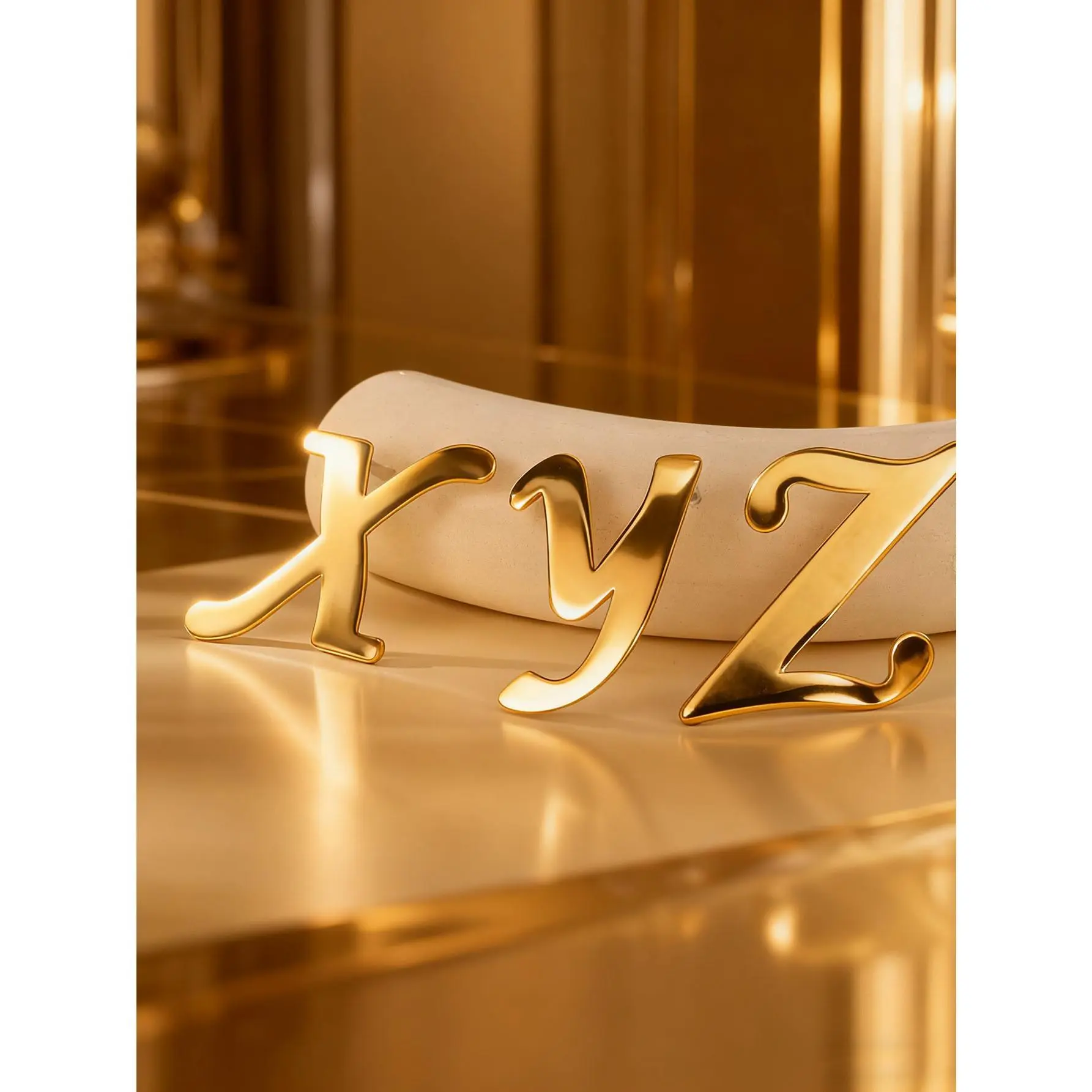 Initial Stud Earrings