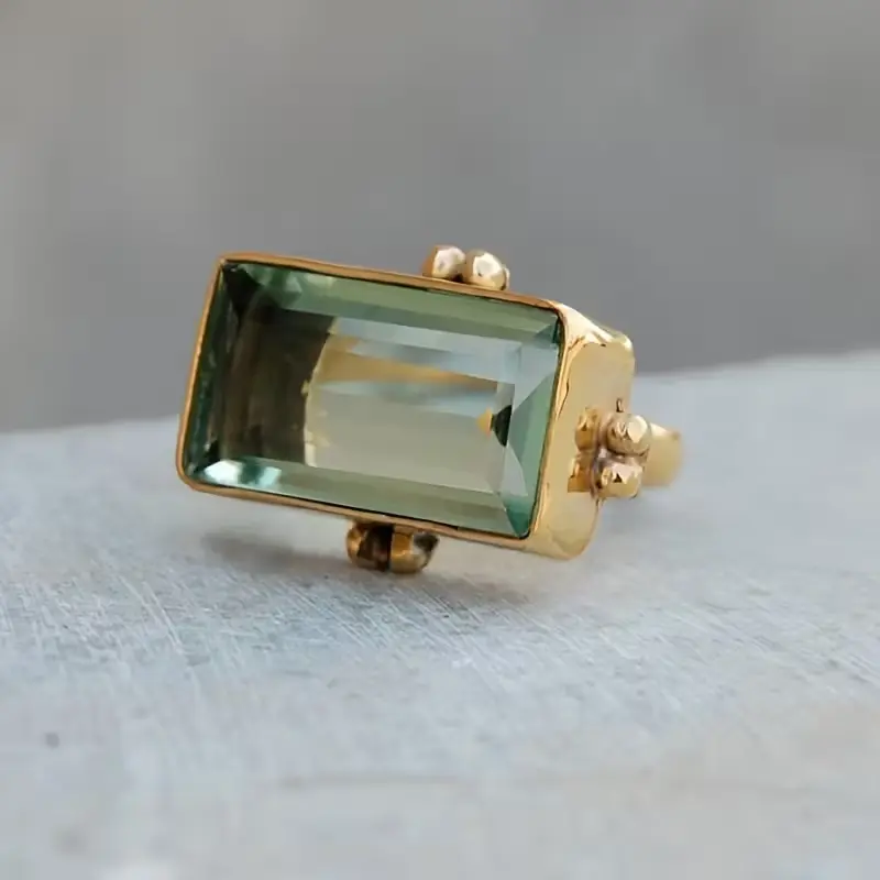 Emerald Rectangle Ring