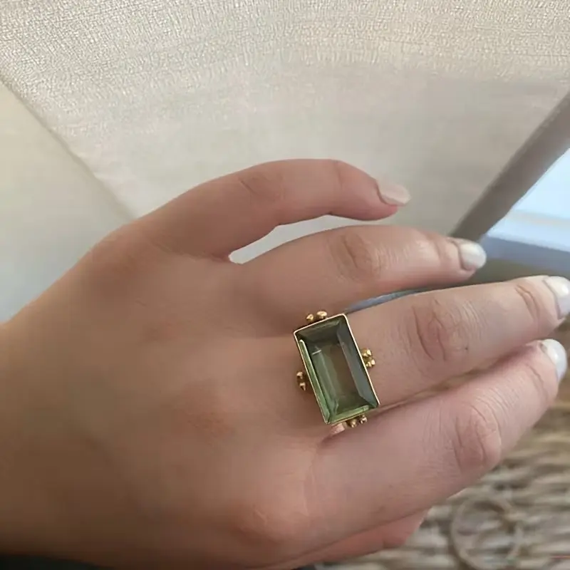 Emerald Rectangle Ring