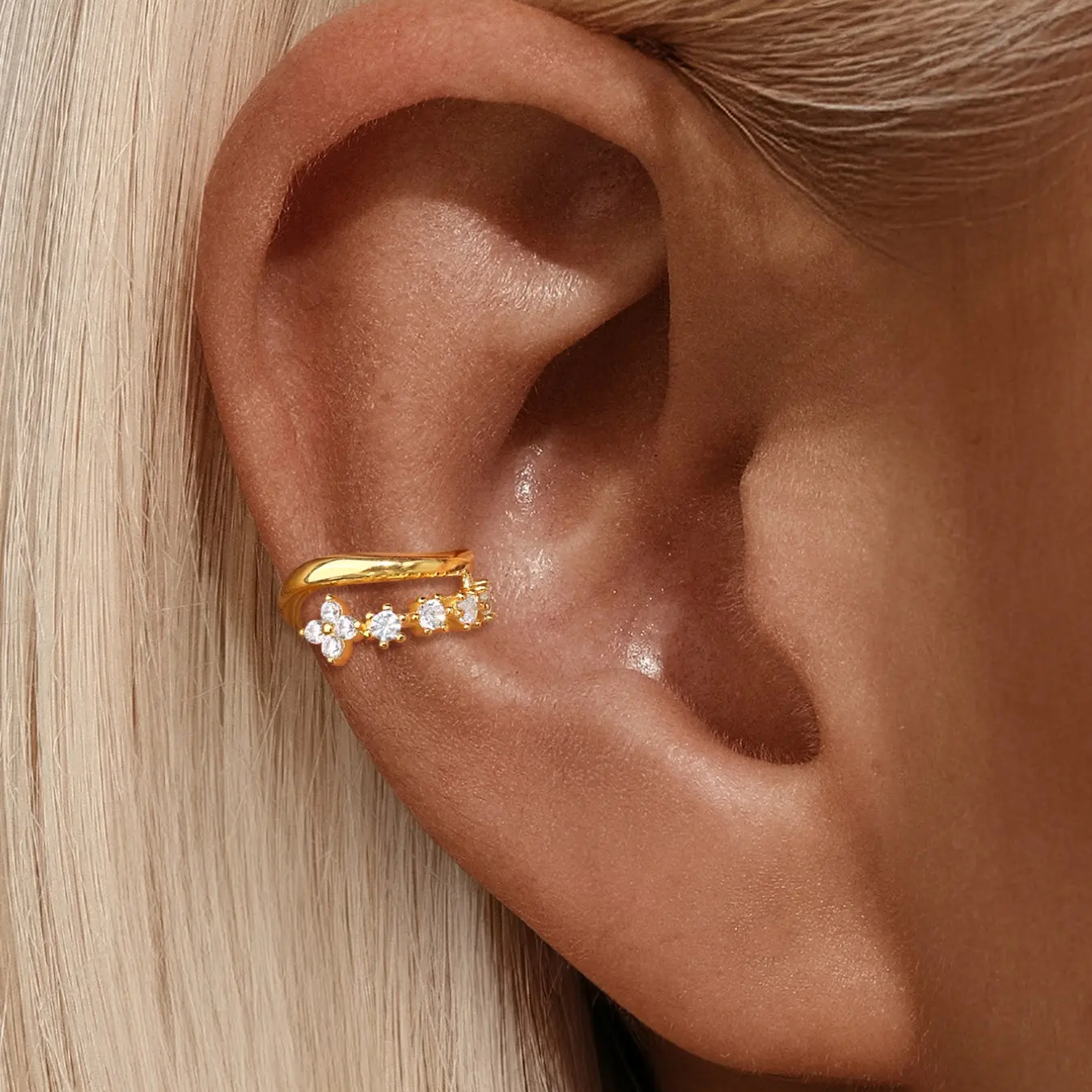 Four Petal Earring Cuff