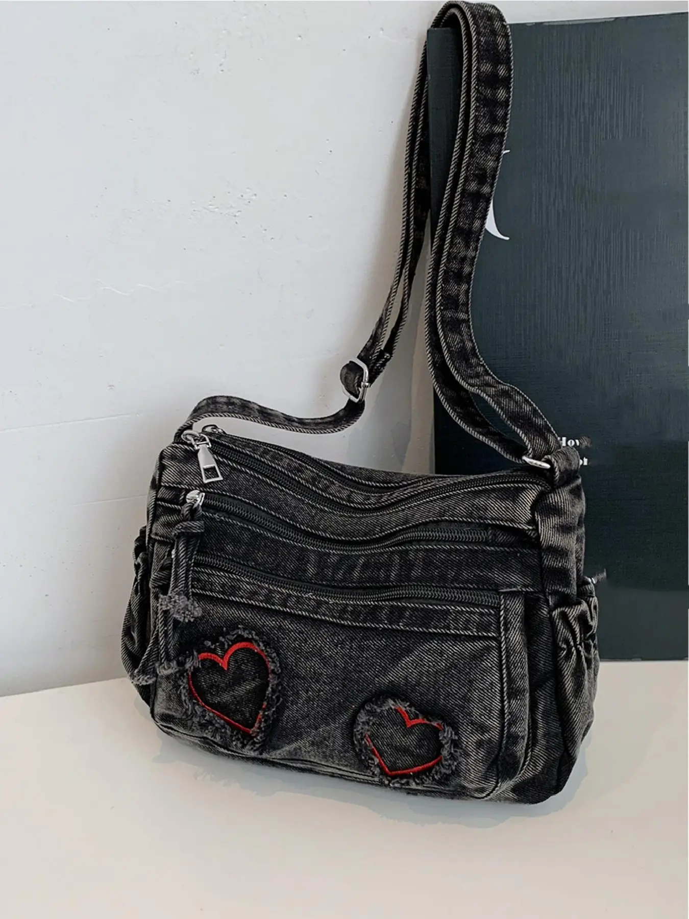 Cherry Denim Bag