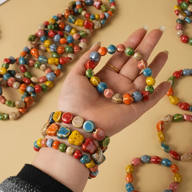 10pc Mix Handmade Ceramic Bangles