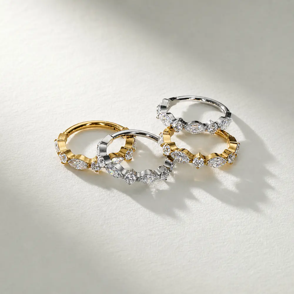 Micro Paved Hinged Nose Ring