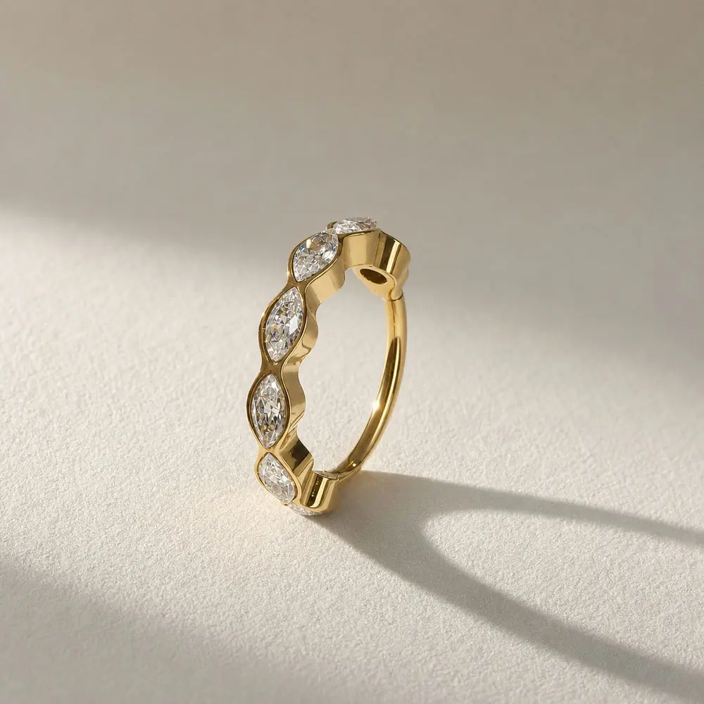 Micro Paved Hinged Nose Ring