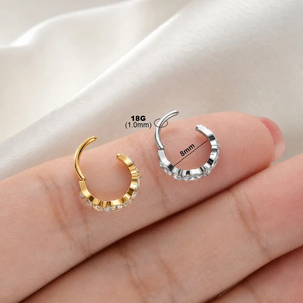 Micro Paved Hinged Nose Ring
