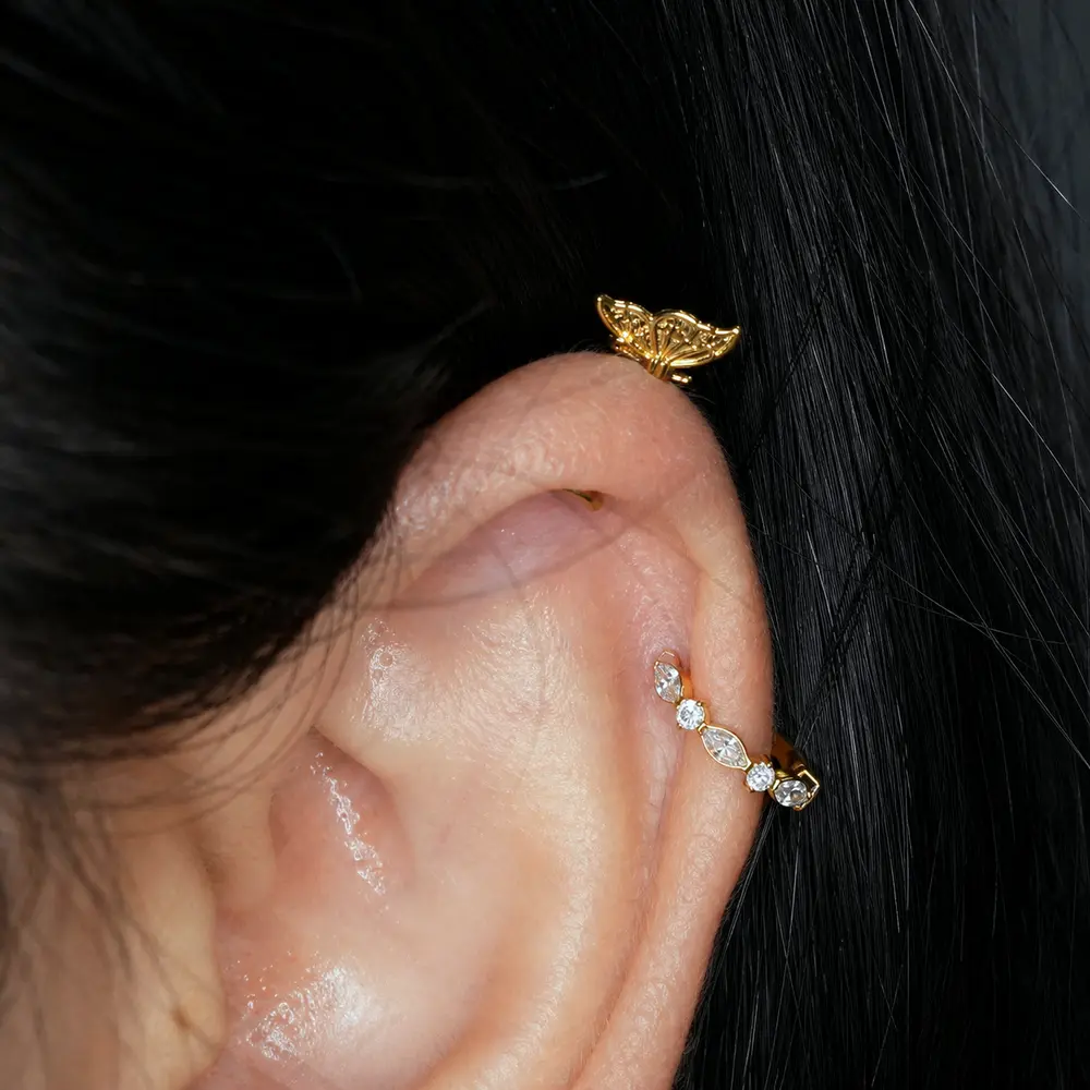 Micro Paved Hinged Nose Ring