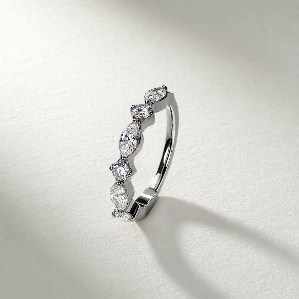 Micro Paved Hinged Nose Ring
