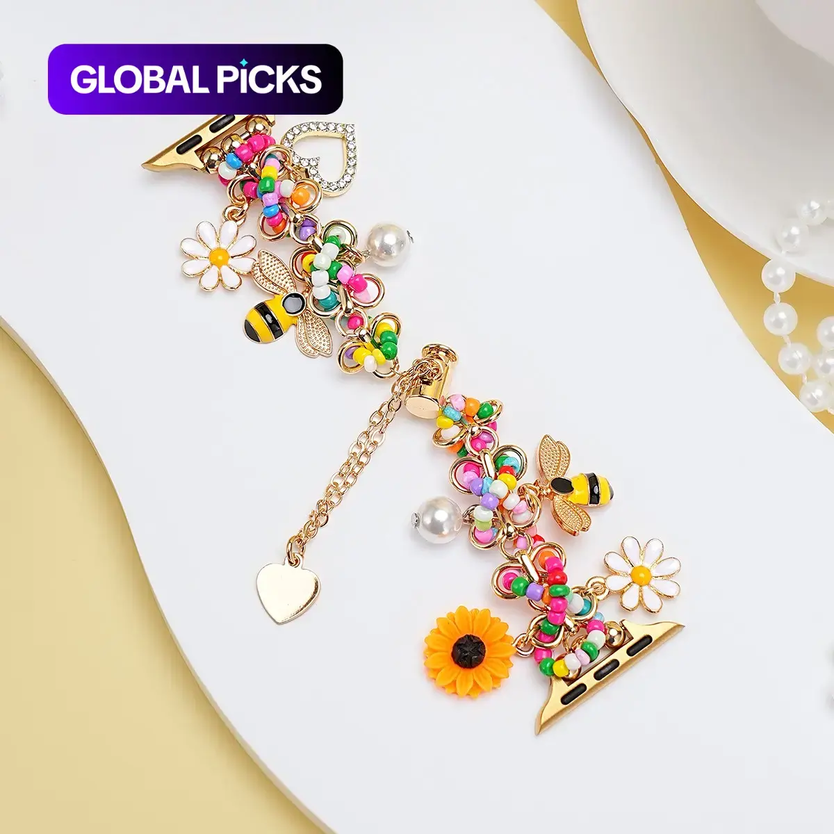 Summertime Beaded Watch Band