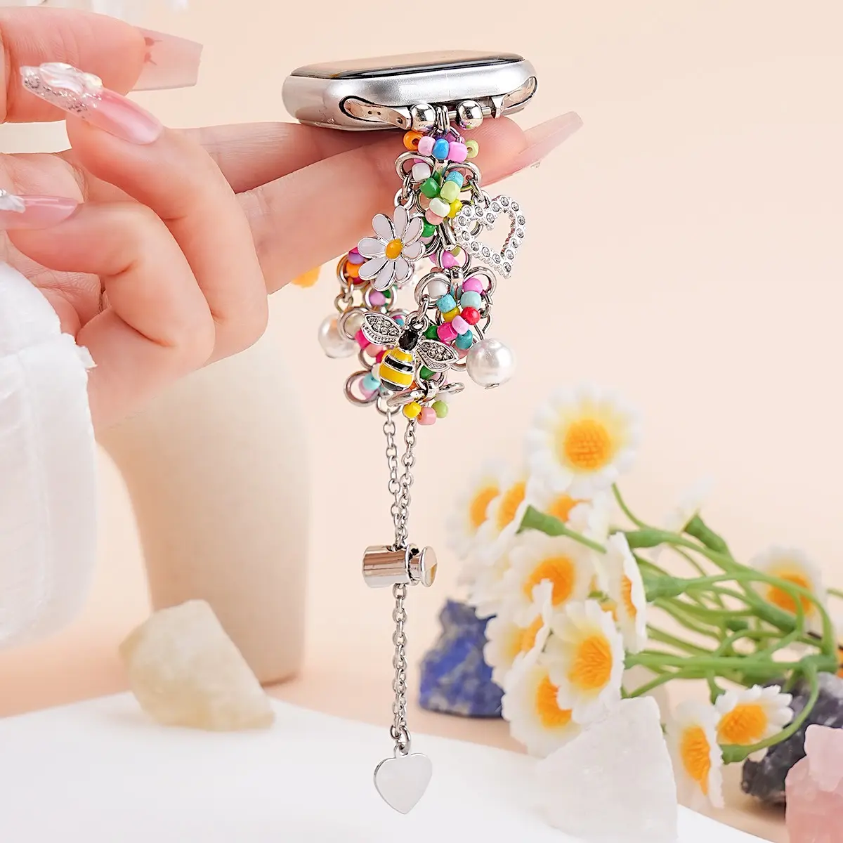 Summertime Beaded Watch Band
