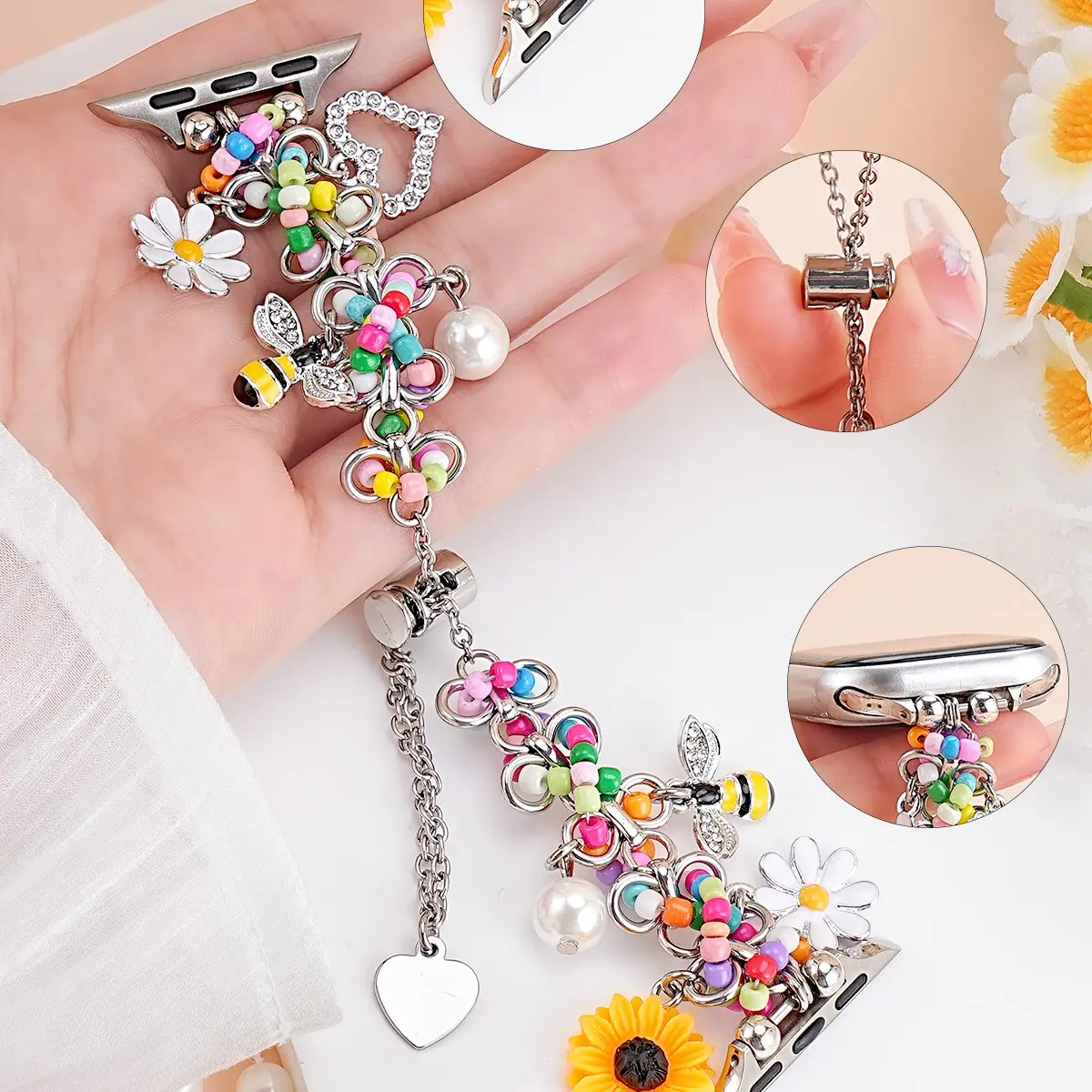 Summertime Beaded Watch Band