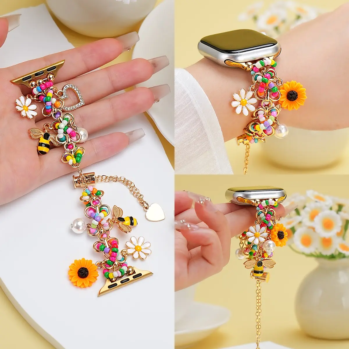 Summertime Beaded Watch Band