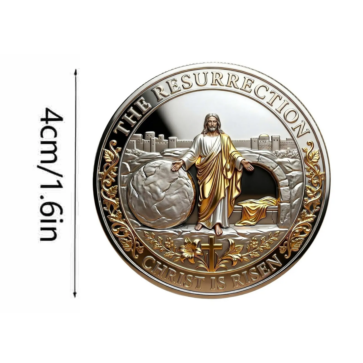 Cross Resurrection Memorial Coin