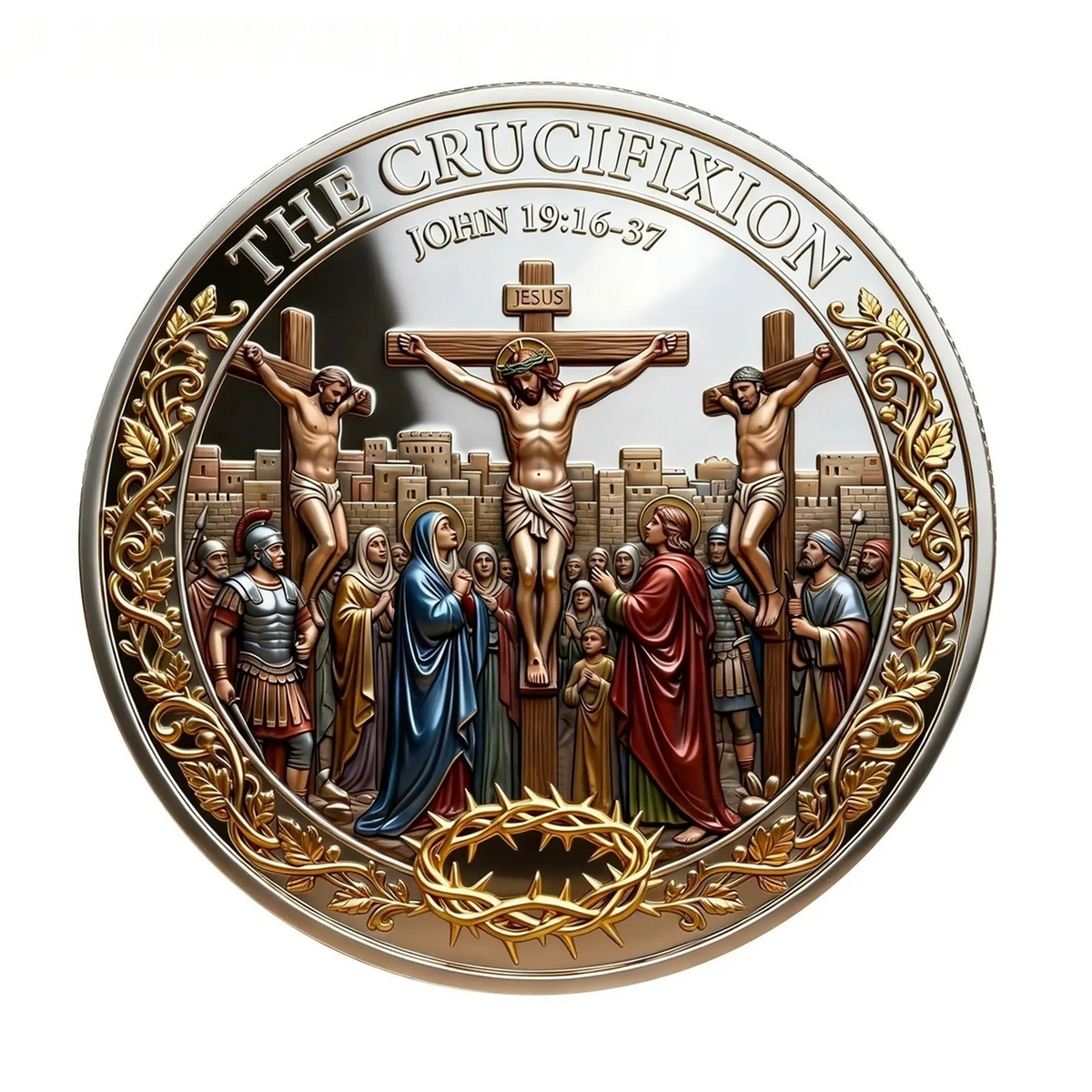 Cross Resurrection Memorial Coin