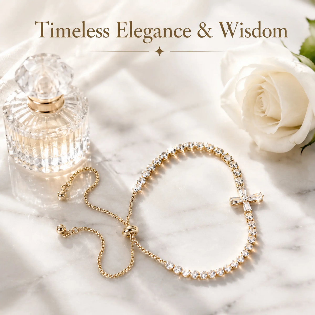 Guiding Light Cross Bracelet