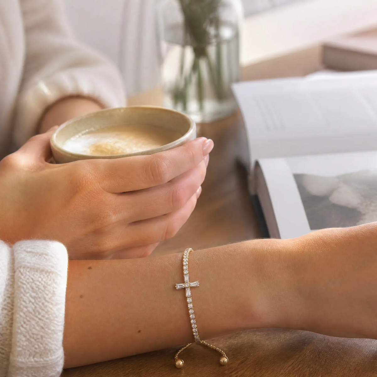 Guiding Light Cross Bracelet