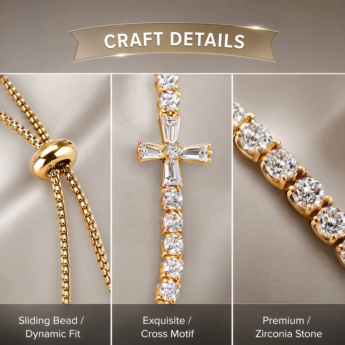 Guiding Light Cross Bracelet