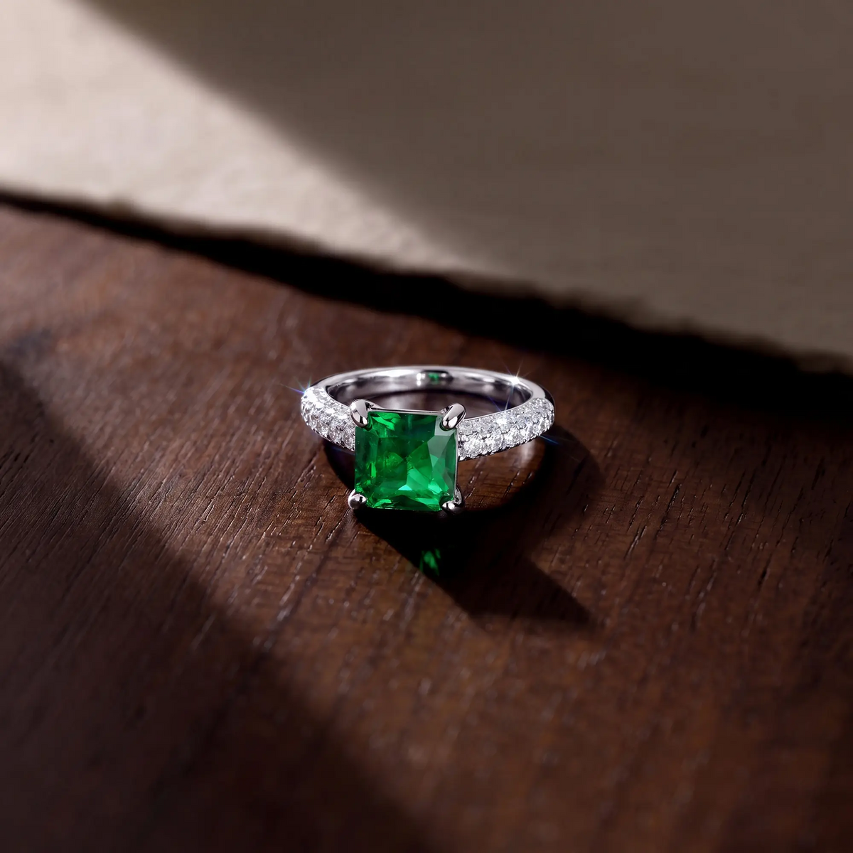 3pc Emerald Green Rings