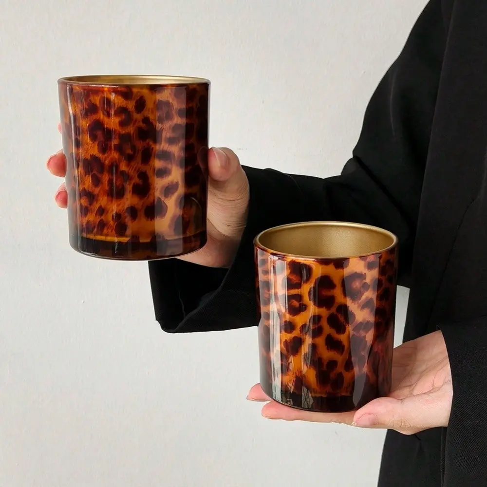Leopard Print Storage Jar