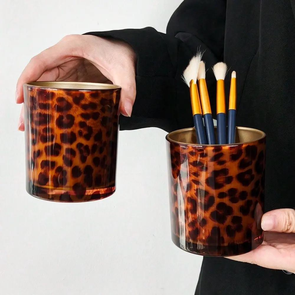 Leopard Print Storage Jar