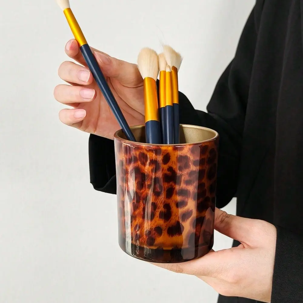 Leopard Print Storage Jar