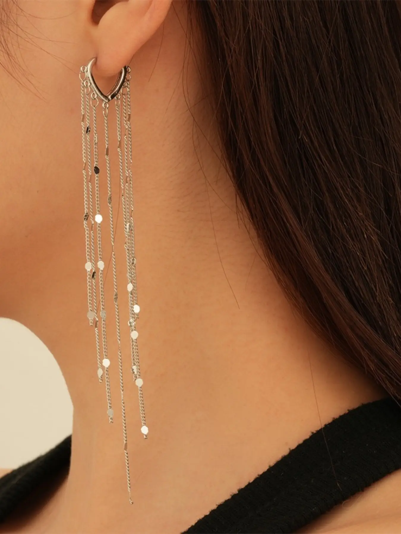 Long Tassel Threader Earrings
