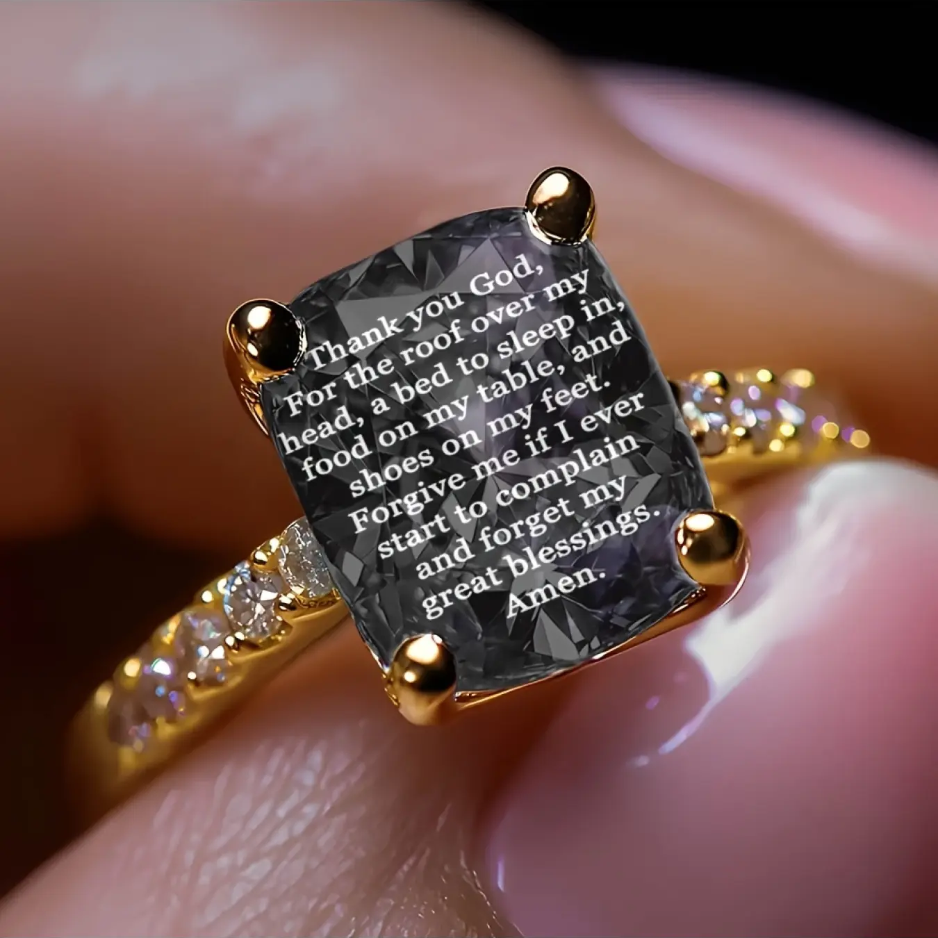 Blessings Square Ring