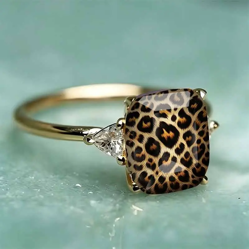 Vintage Leopard Statement Ring