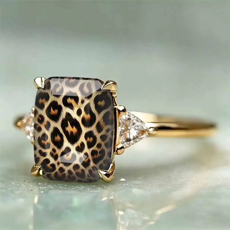 Vintage Leopard Statement Ring
