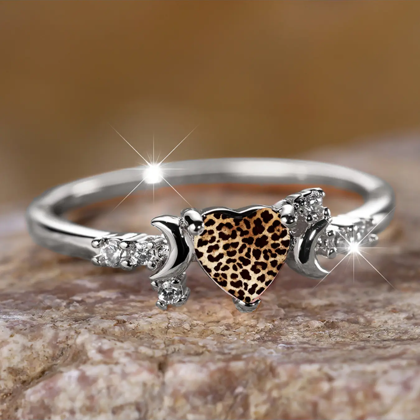 Crescent Leopard Ring