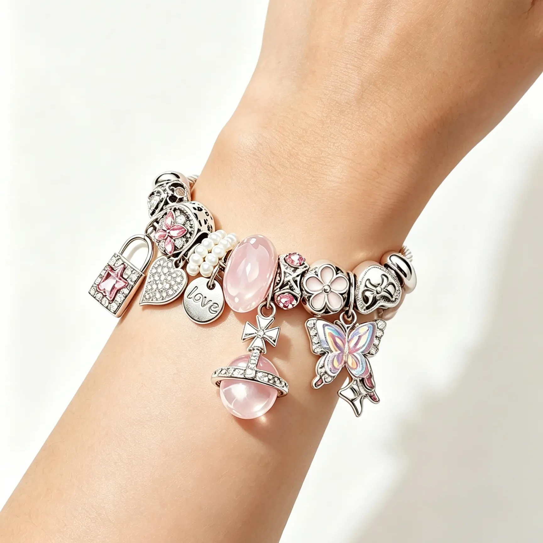 Dreamy Crystal Charms Bracelet