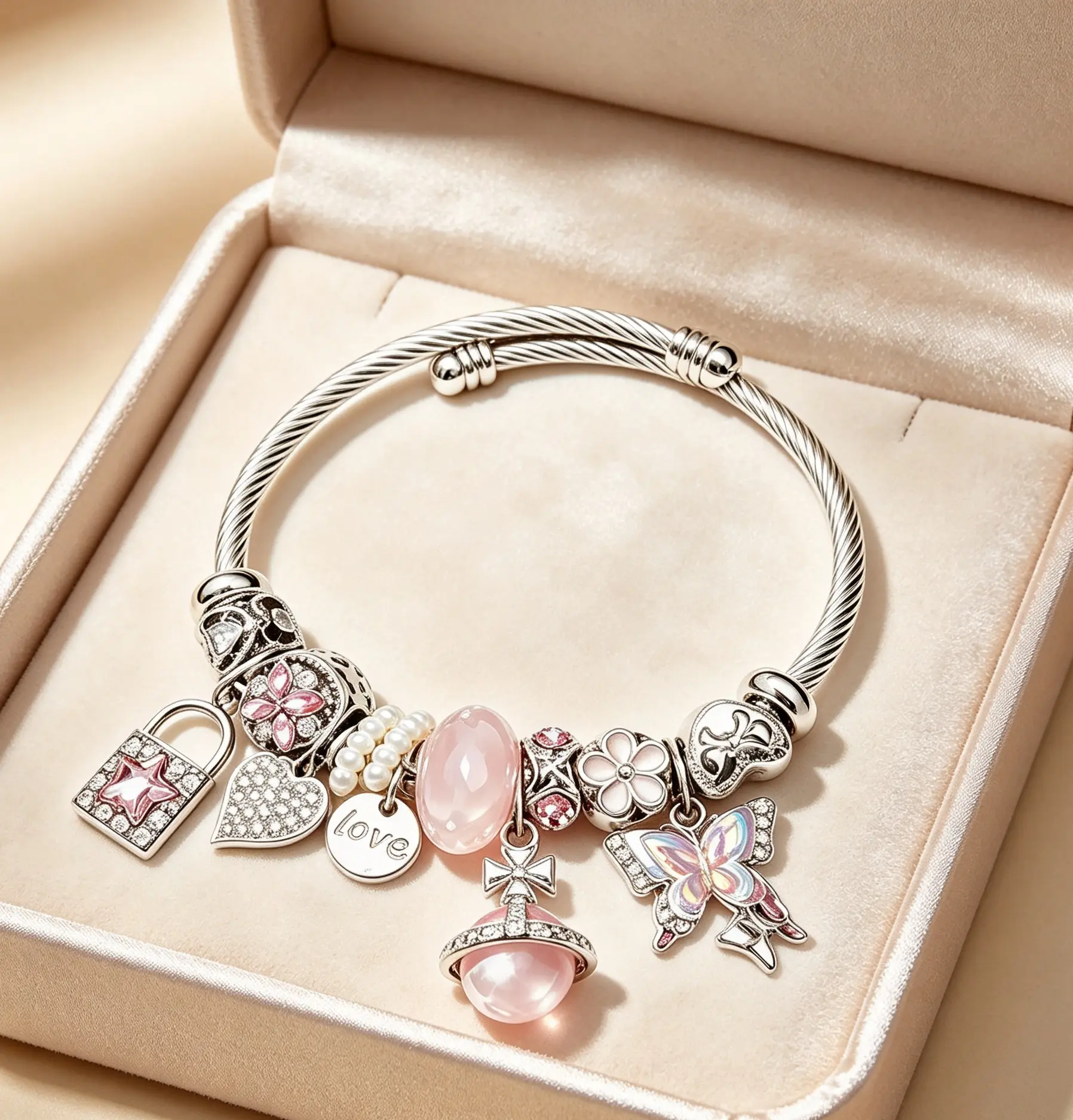 Dreamy Crystal Charms Bracelet