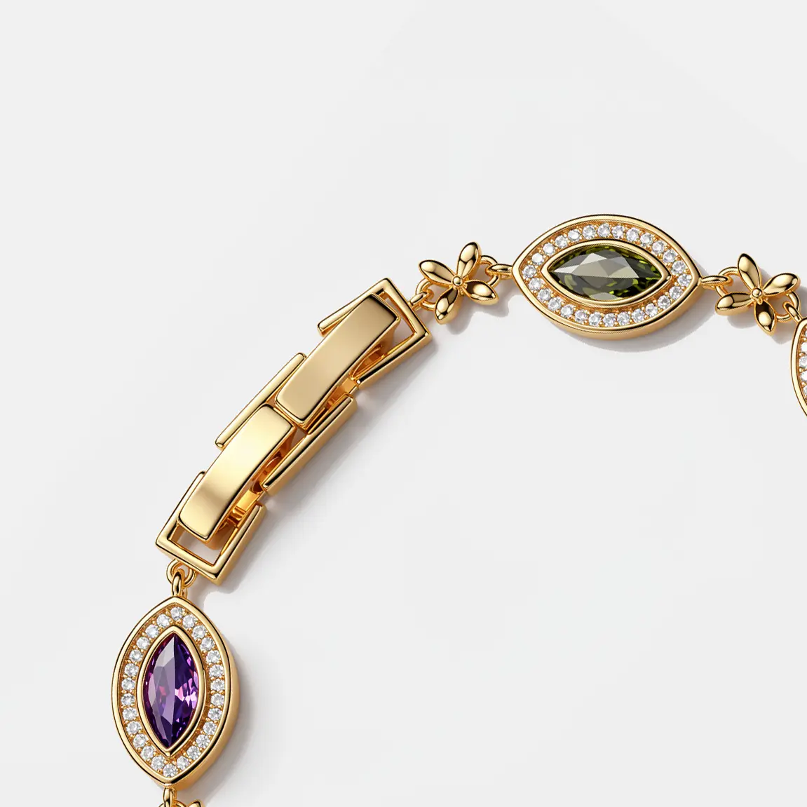 Floral Gemstone Bracelet