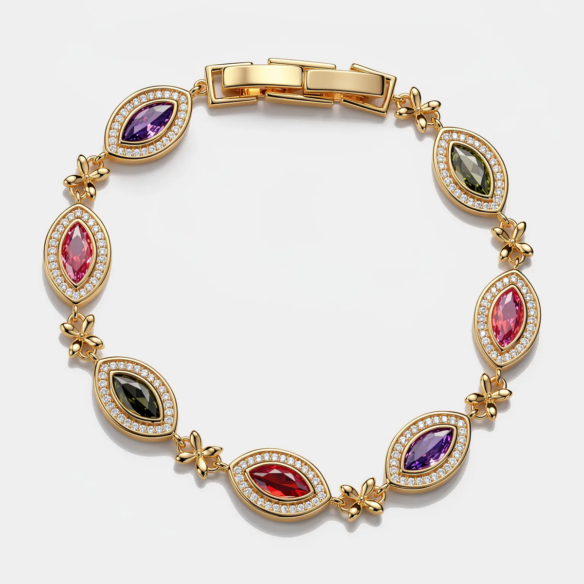 Floral Gemstone Bracelet