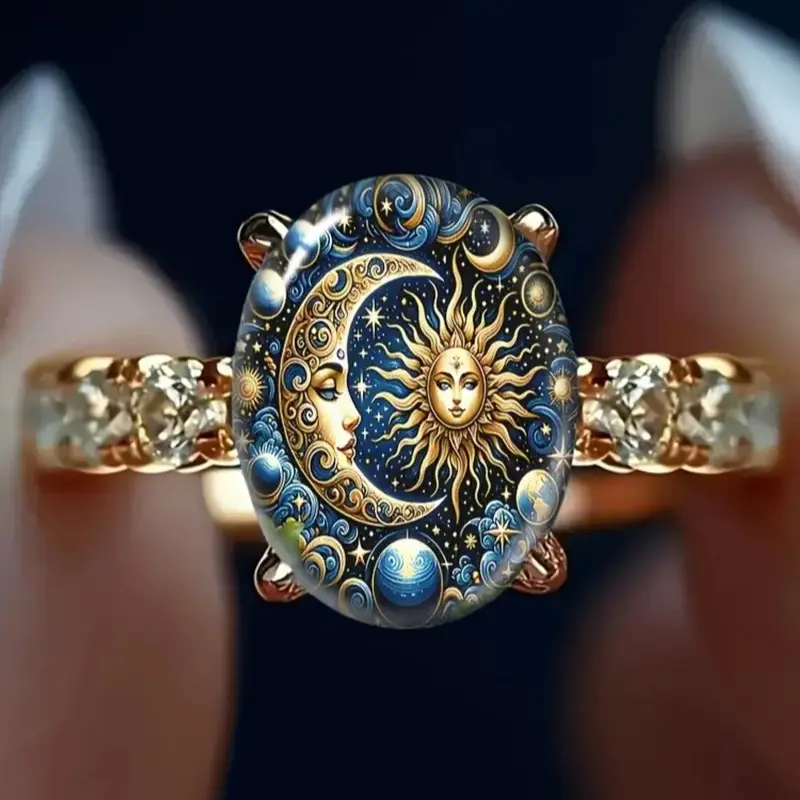 Celestial Oval Ring