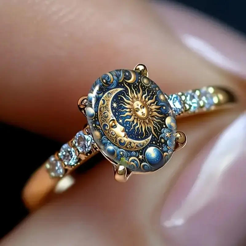 Celestial Oval Ring