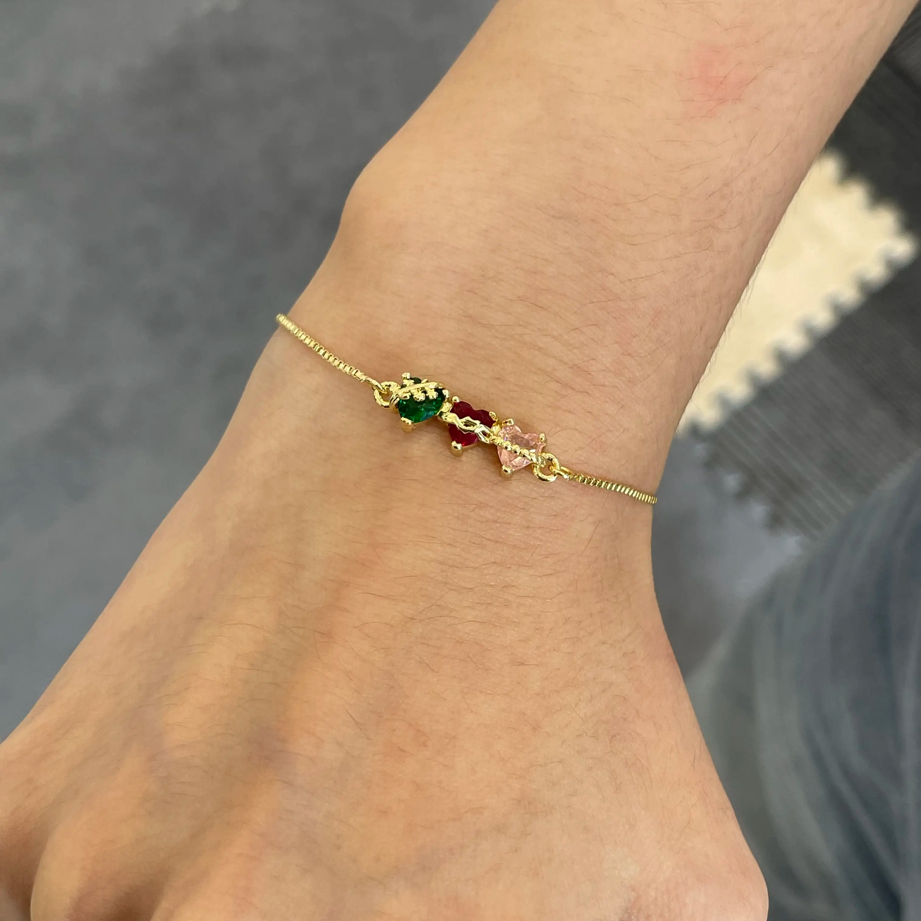 Three Sacred Hearts Bracelet