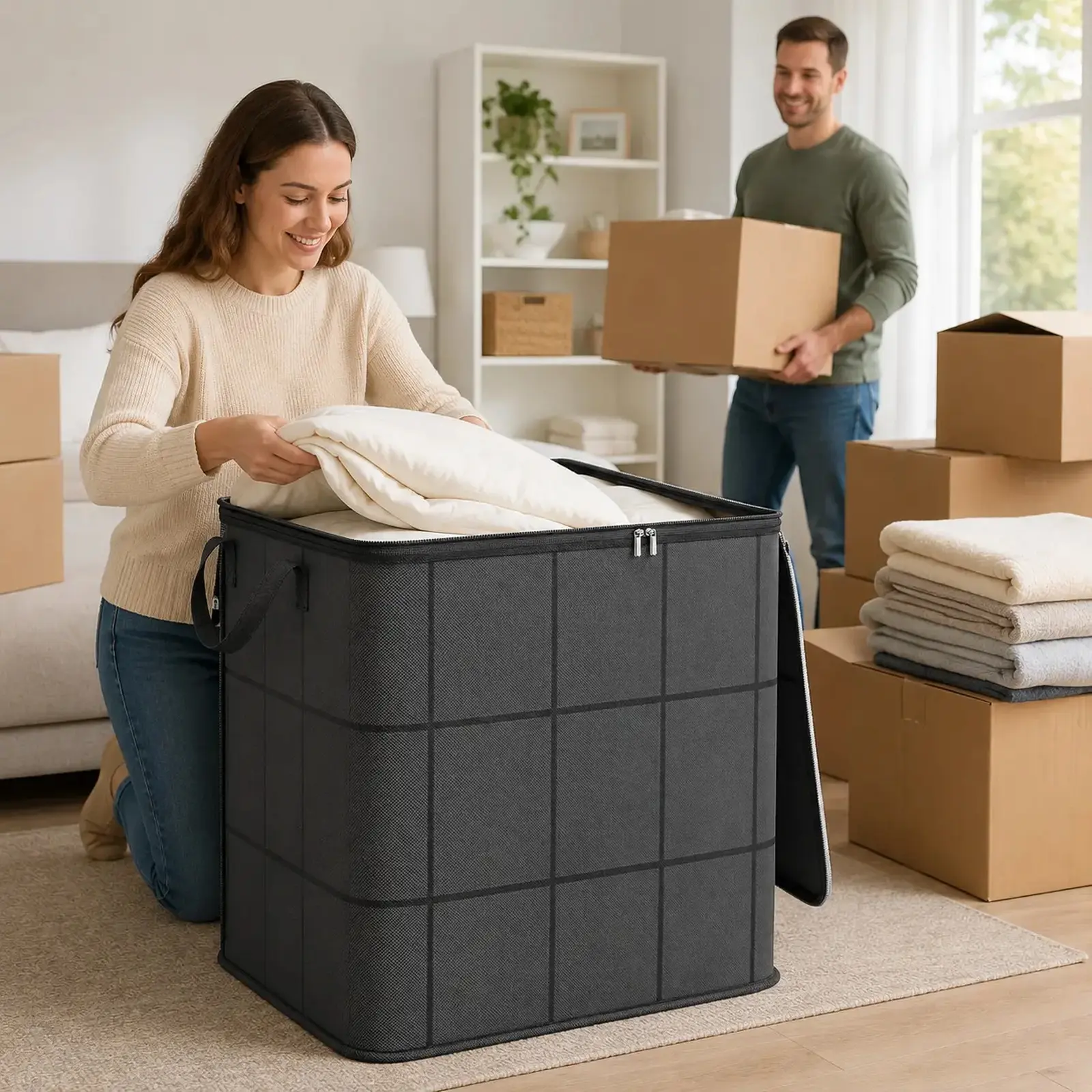 Spacious Fabric Storage Bin