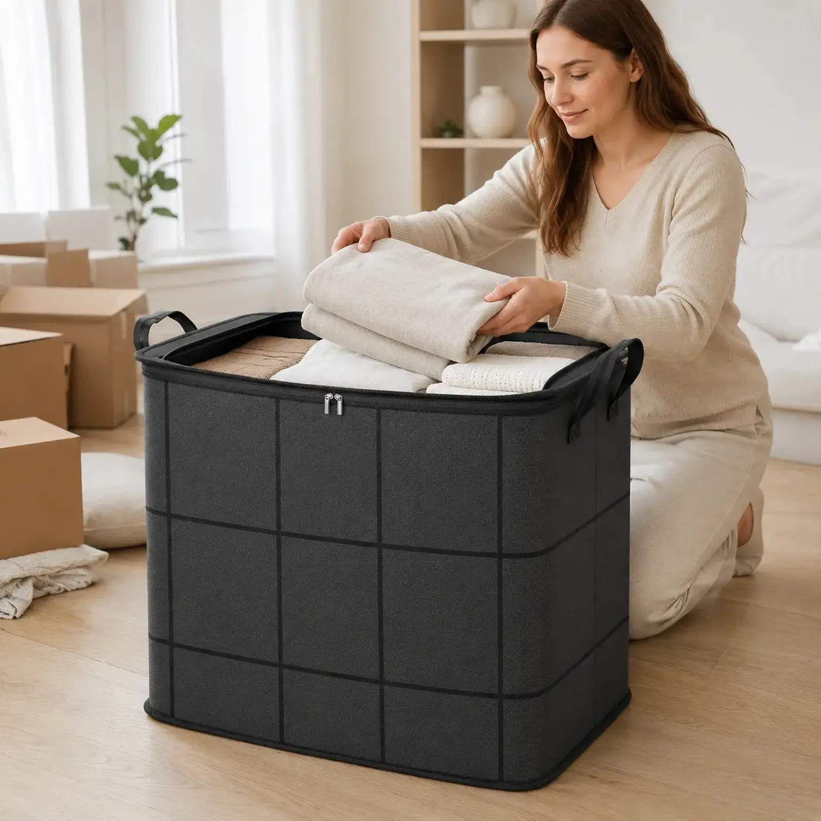 Spacious Fabric Storage Bin