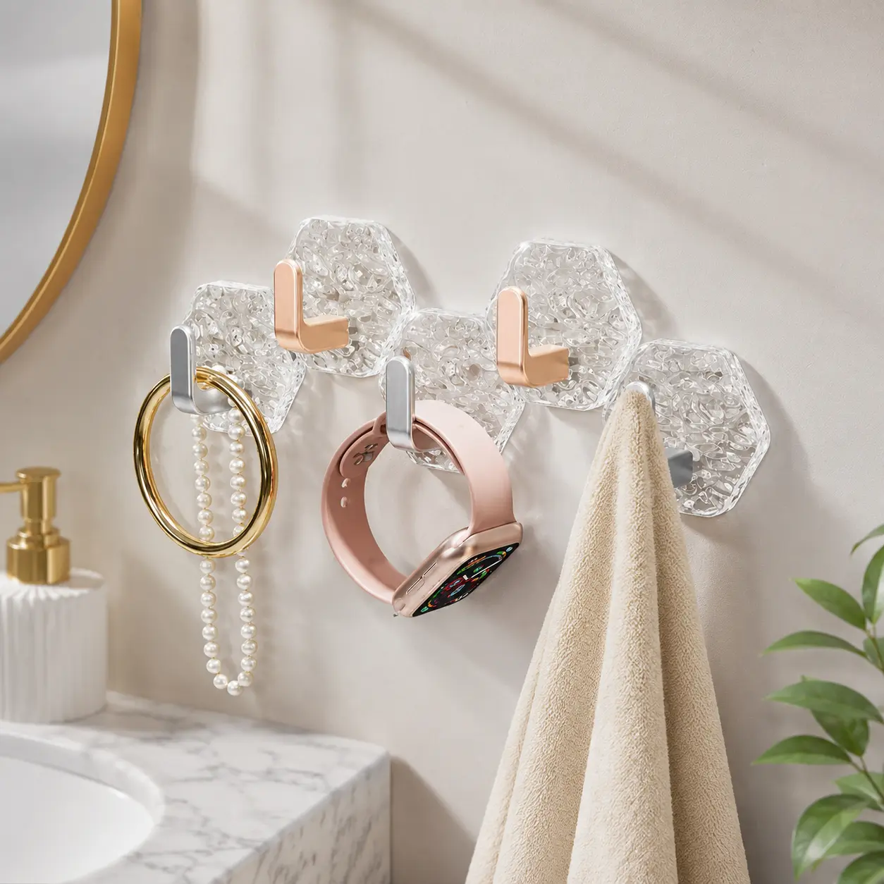 Heavy Duty Adhesive Ripple Hooks