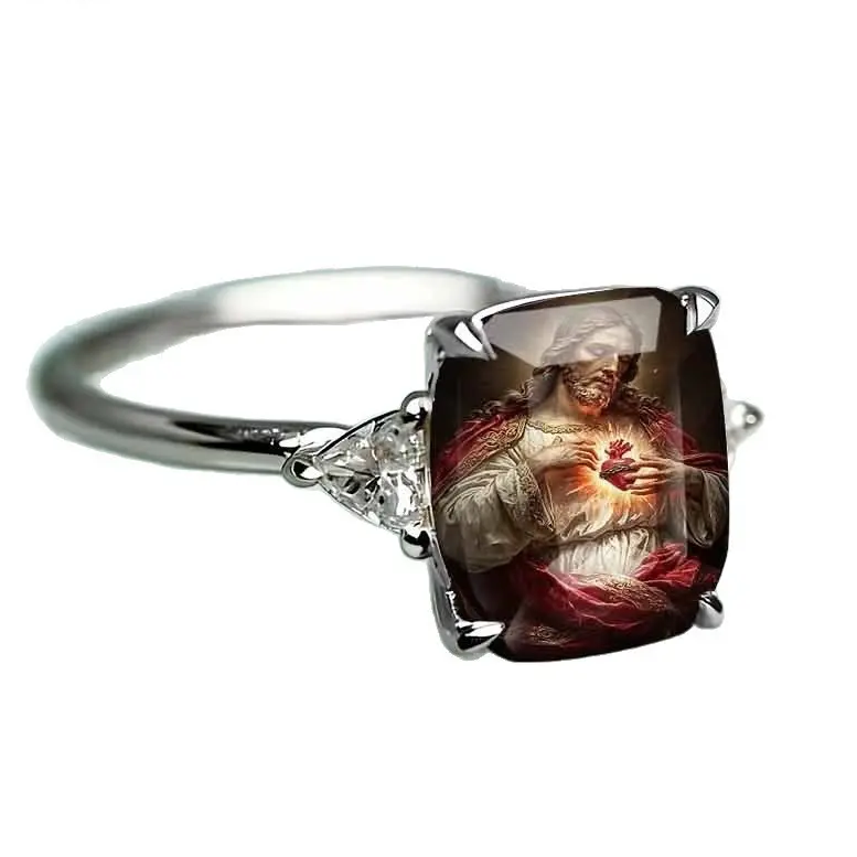 Jesus Sacred Heart Statement Ring