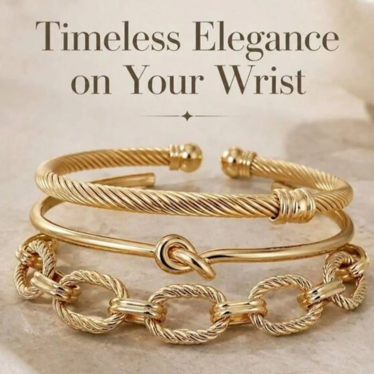 3pc Decorative Rope Bracelet Stack