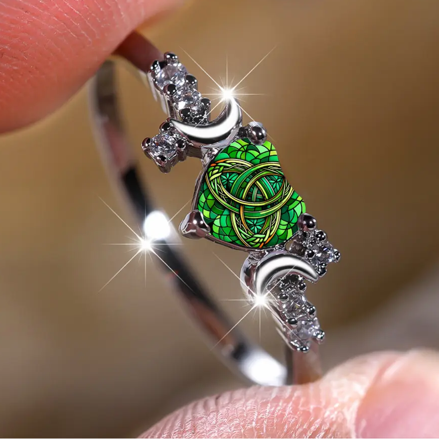Celtic Trinity Knot Heart Ring