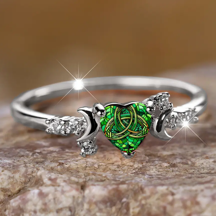 Celtic Trinity Knot Heart Ring