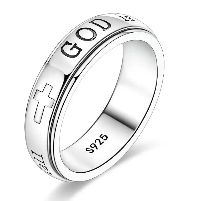 God Is Faith Cross Ring