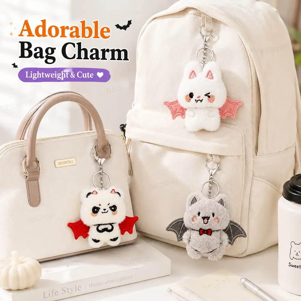6pc Halloween Plush Keychain Set