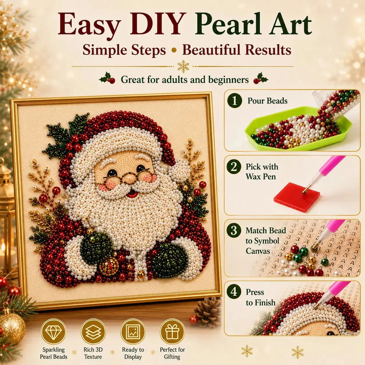Beaded Pearl Diamond Art Kit