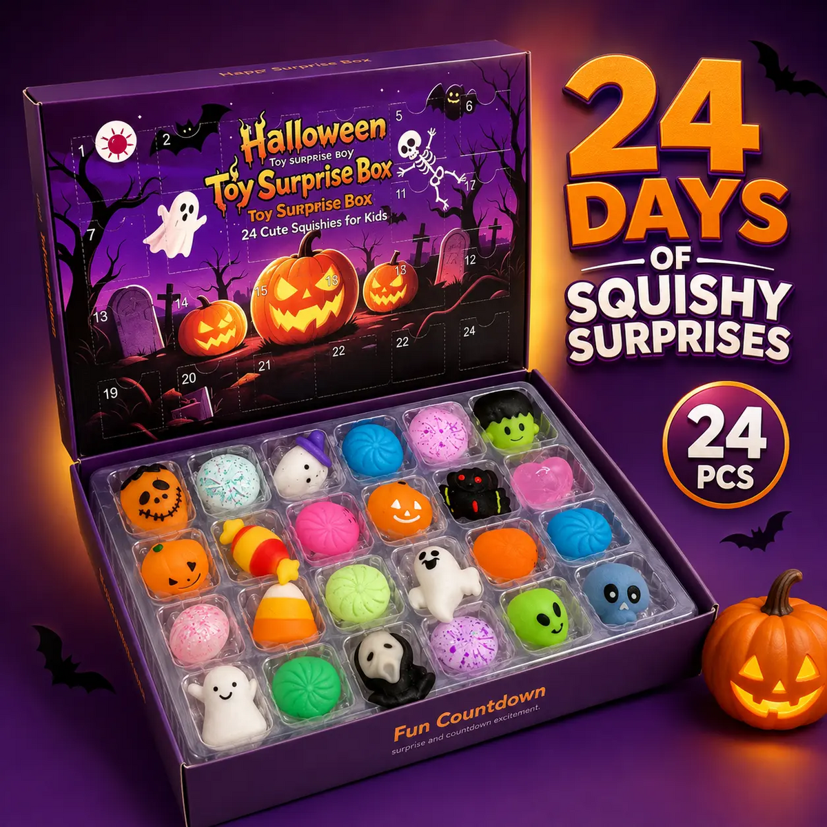 24pc Halloween Squeeze Toy Set