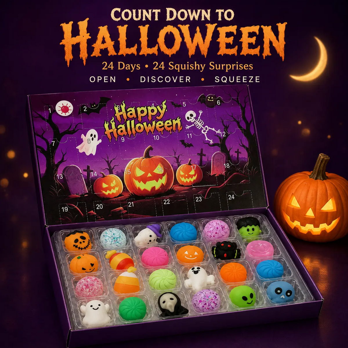 24pc Halloween Squeeze Toy Set